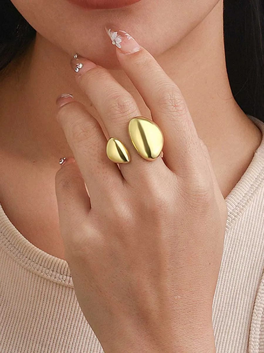 Geometric Polished Going Out Ring