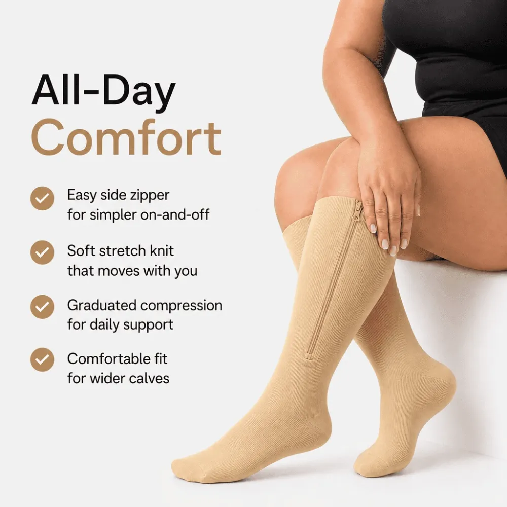VenoEase Zip Up Compression Socks