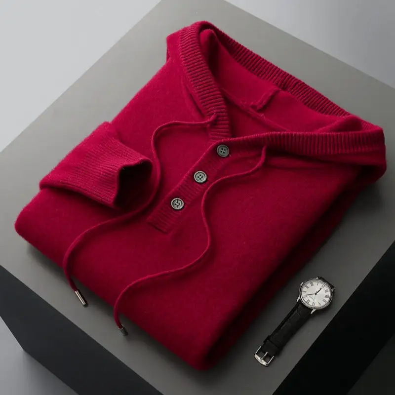 Ribbed Merino Hooded Sweater
