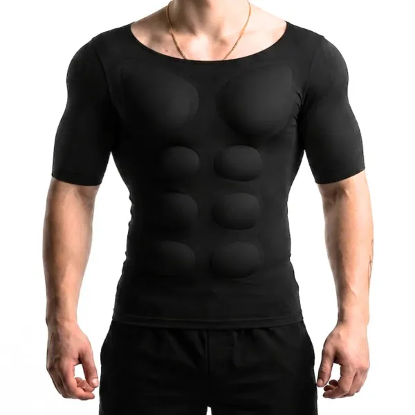 Padded muscle shirt for men with 3D padding
