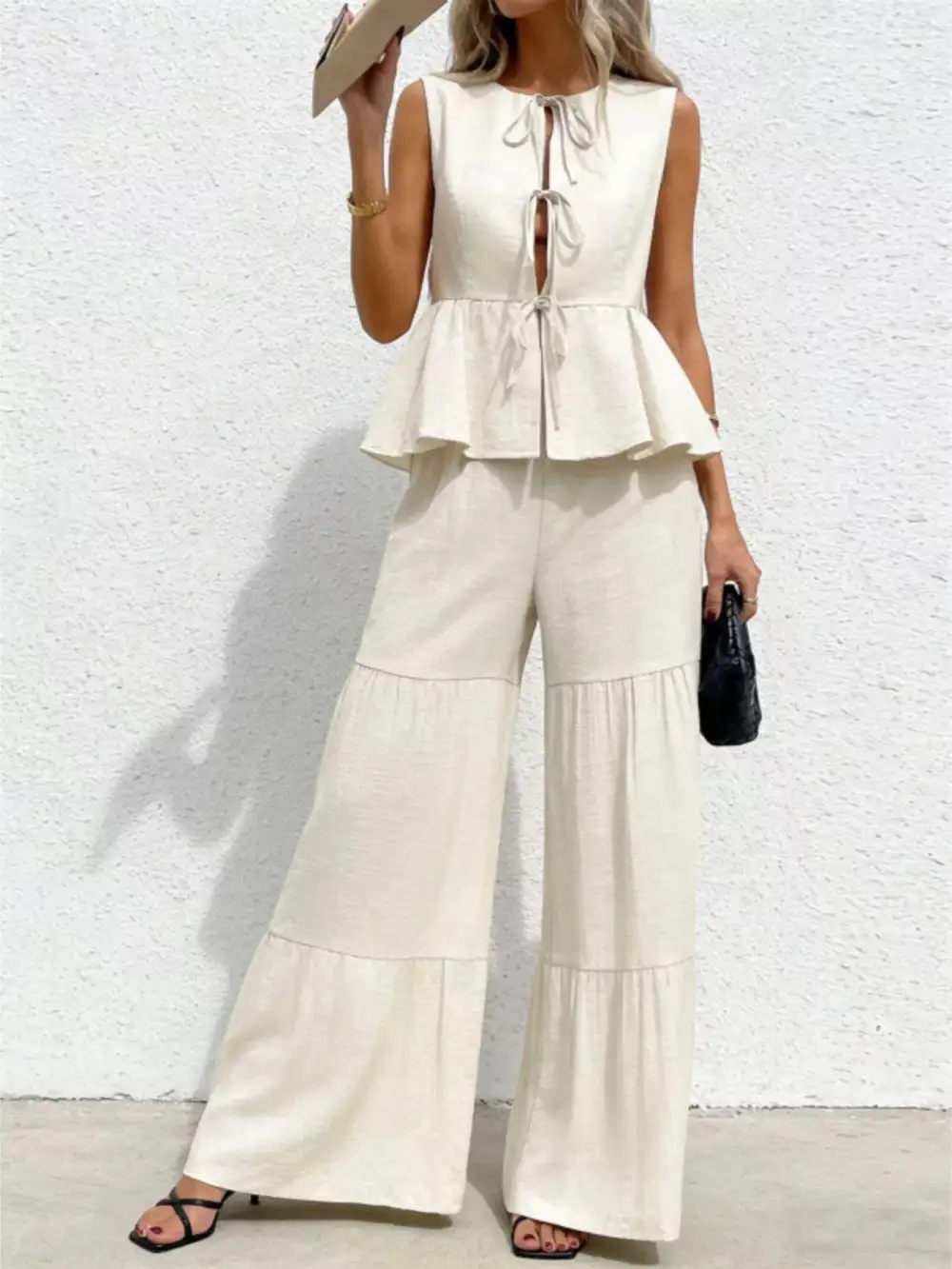 Easygoing Wide Leg Sleeveless Jumpsuit