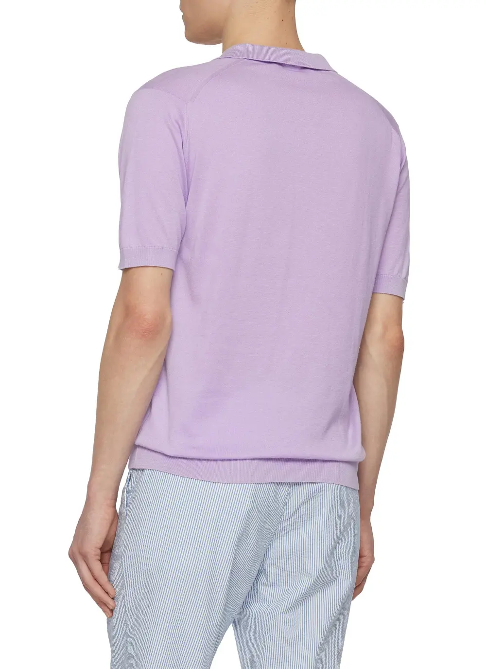 Minimalist Comfort And Slimming Purple Polo Shirt