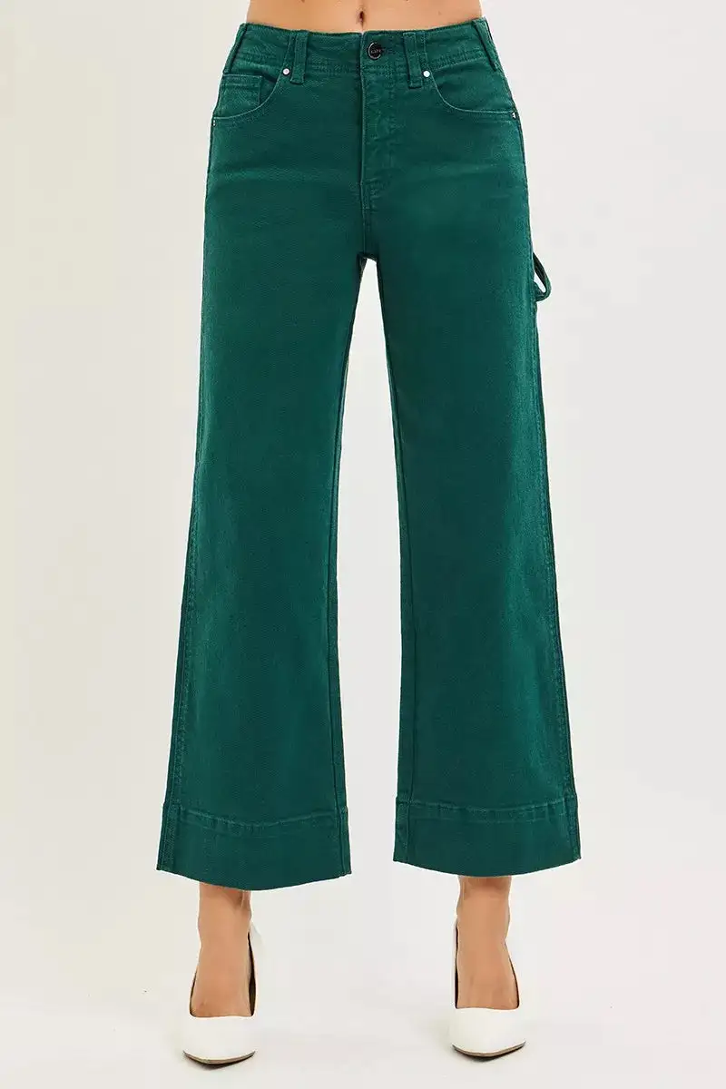 Tummy Control High Rise Crop Wide No Waist Band