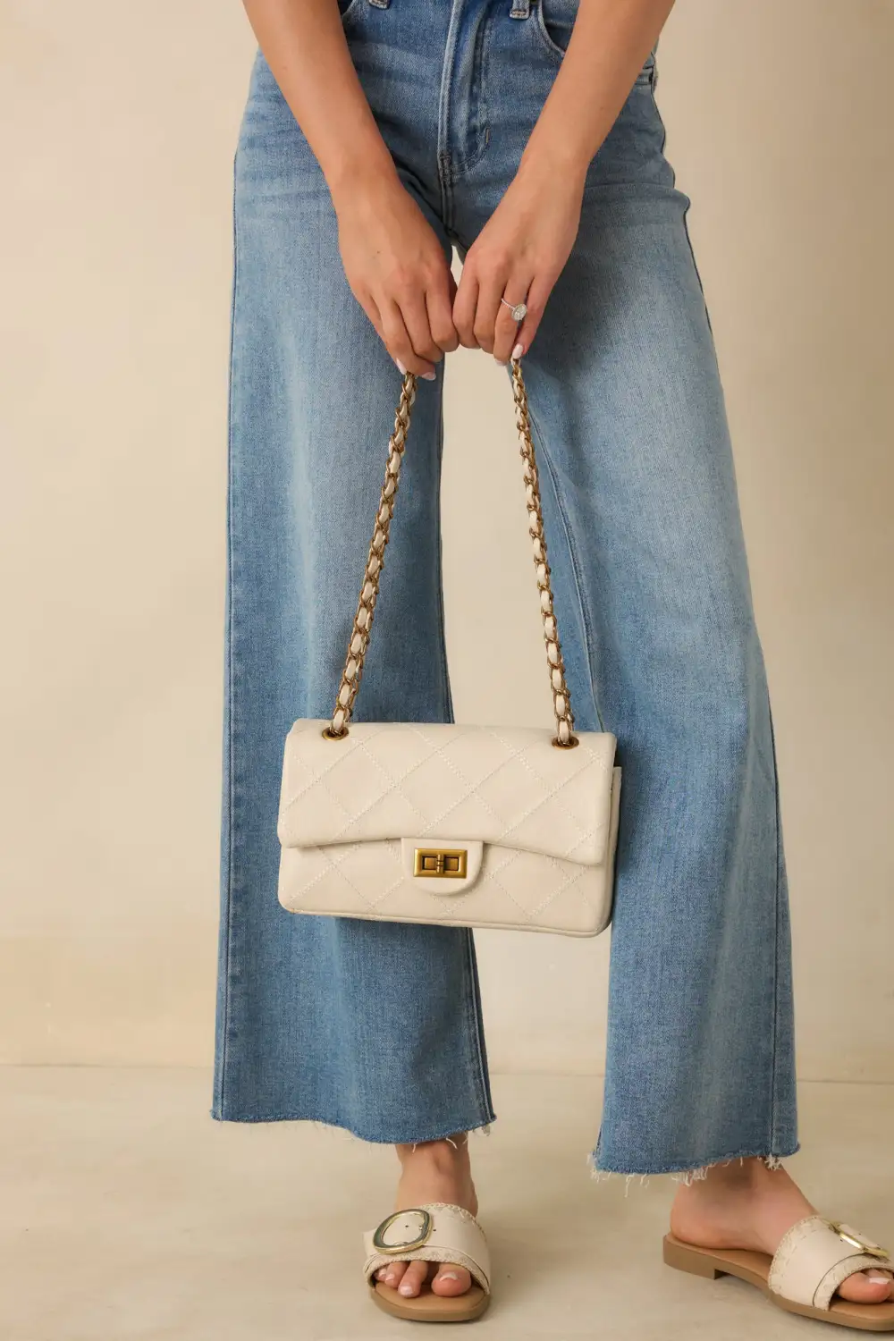 Smart Faux Leather Leather Handbag
