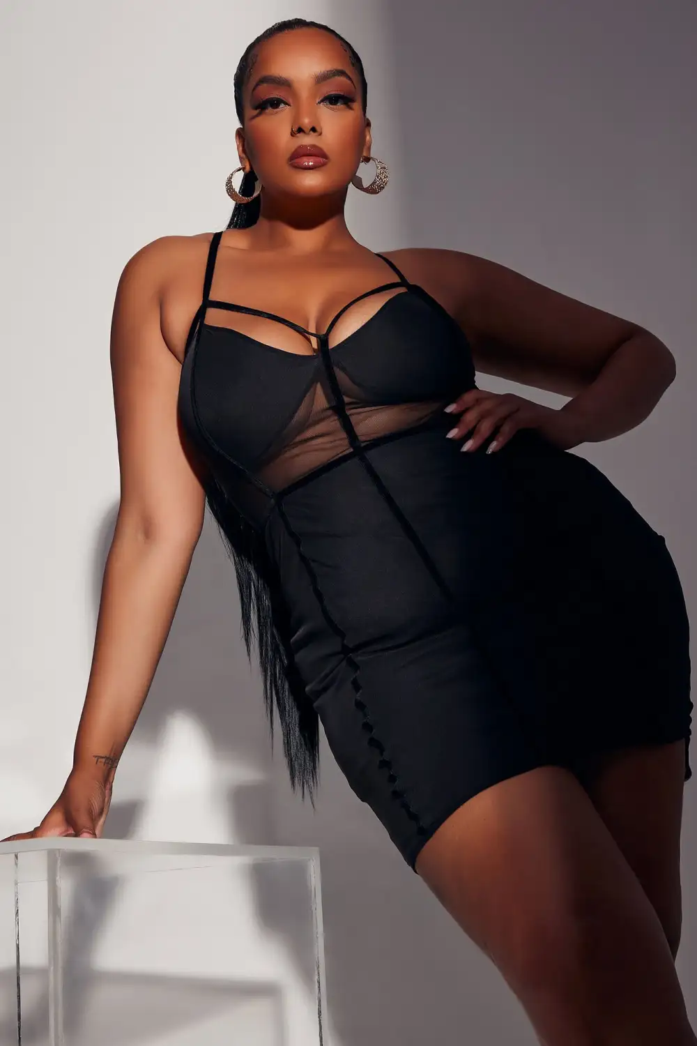 Avenge Mesh Dress - Black