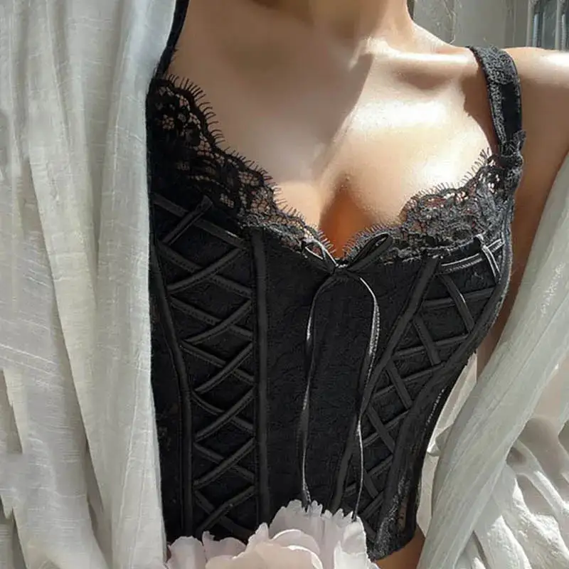 Longline Lace Corset Bra