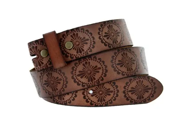 Vertebrae Leather Belt Strap