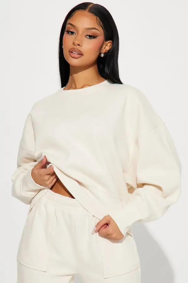 Follow Me Around Sweatsuit - Cream