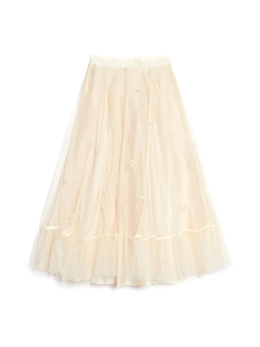 DREAM Jolene Tulle Ruffle Midi Skirt