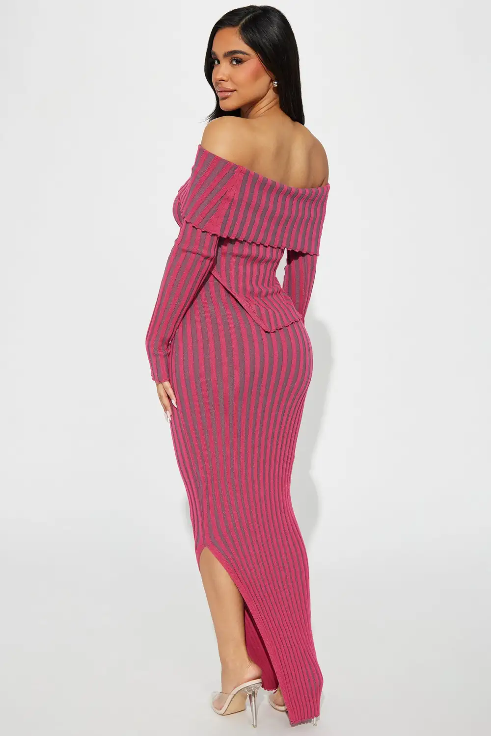 Elena Sweater Skirt Set - Fuchsia