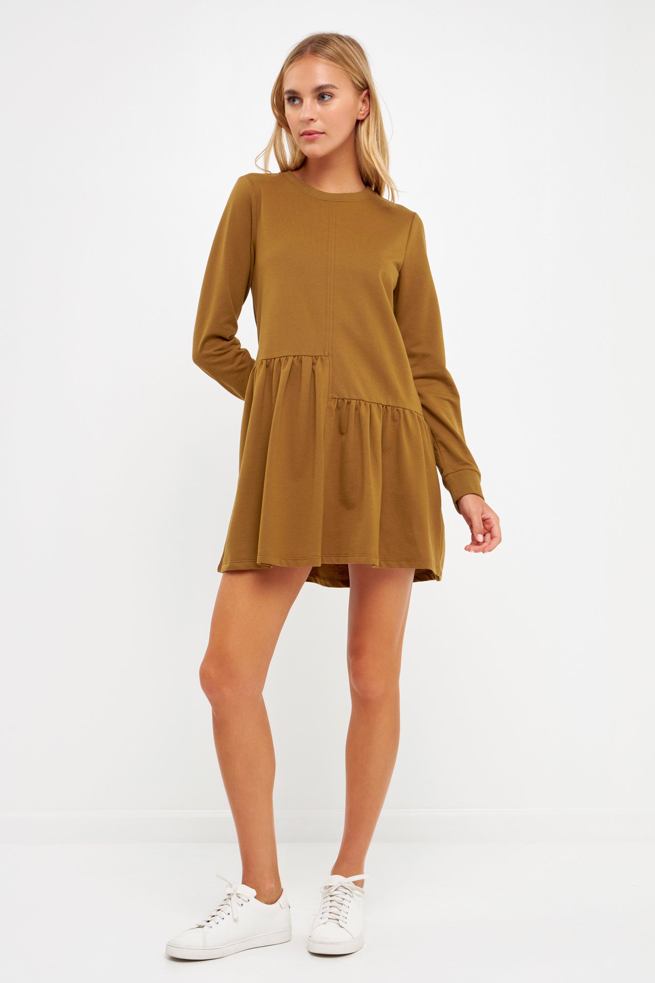 Knit Unbalanced Seam Dress