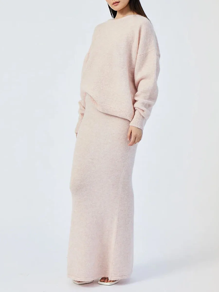 Mohair Crew Neck Knit Jumper