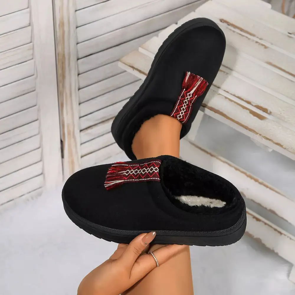 Refined Round Toe Platform Slippers
