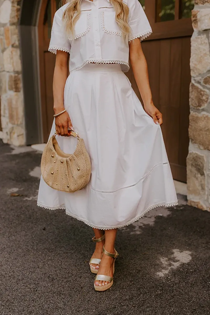 Cotton Skin-friendly Solid Color Women's Skirt