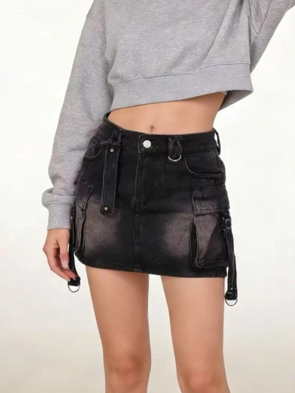 Denim Washed Skirt