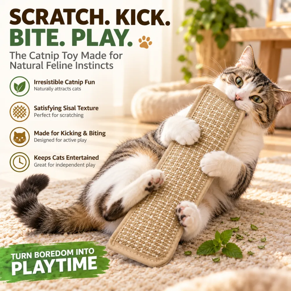Catnip Pet Pillow Chew Toy Bite-Resistant Cat Toy