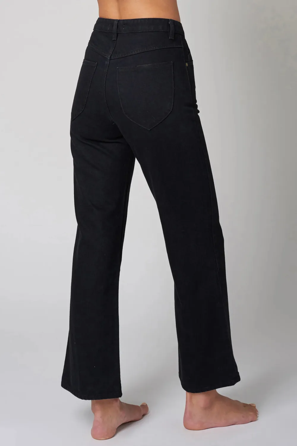 Modern Retro Style Solid Color Loose Jeans
