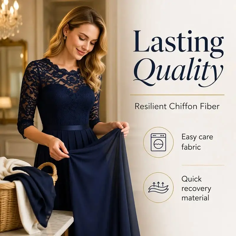 🌸😌 LIMITED TIME 49% OFF! 👚Women's Elegant Lace Bodice Maxi Dress