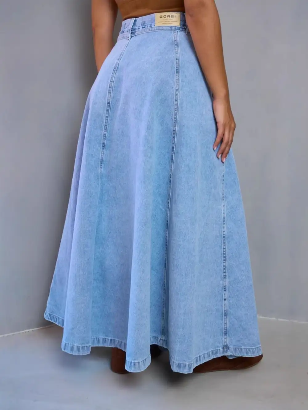 Denim High Waist Skirt