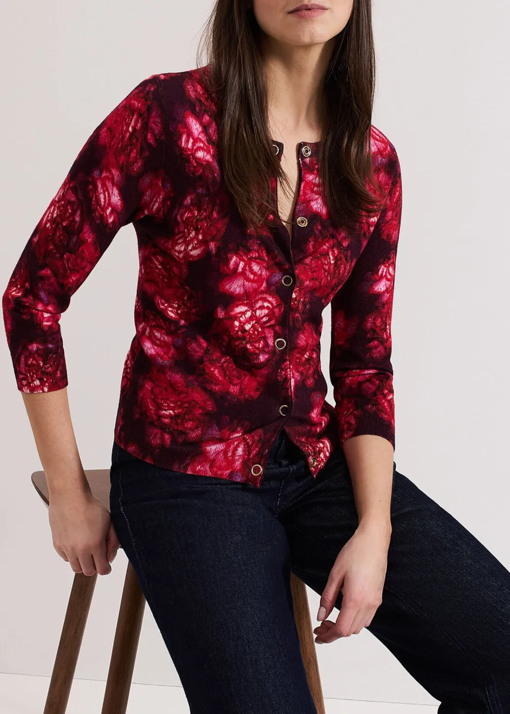Floral-Printed Women's Cardigan