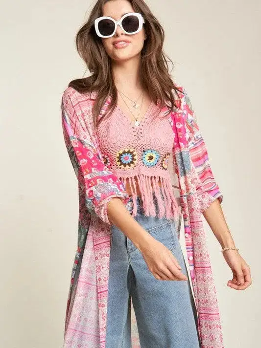 Walking on Sunshine and Pink Pathways Mesh Cover Up