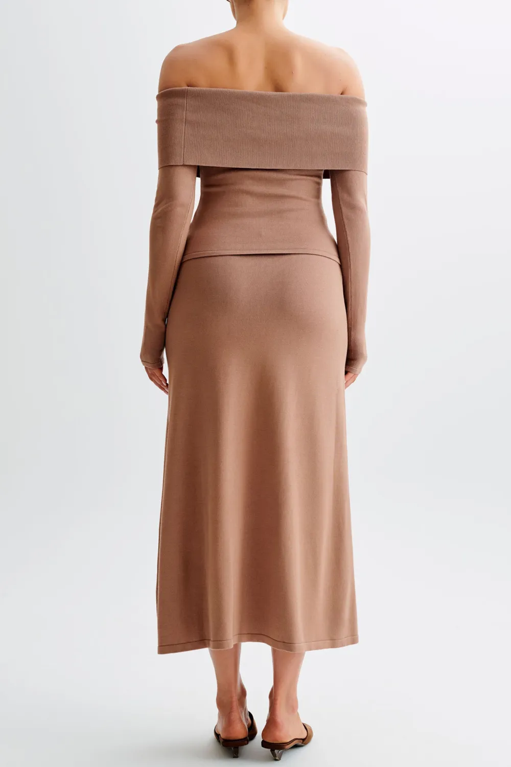 Buttoned Off Shoulder Knit Top