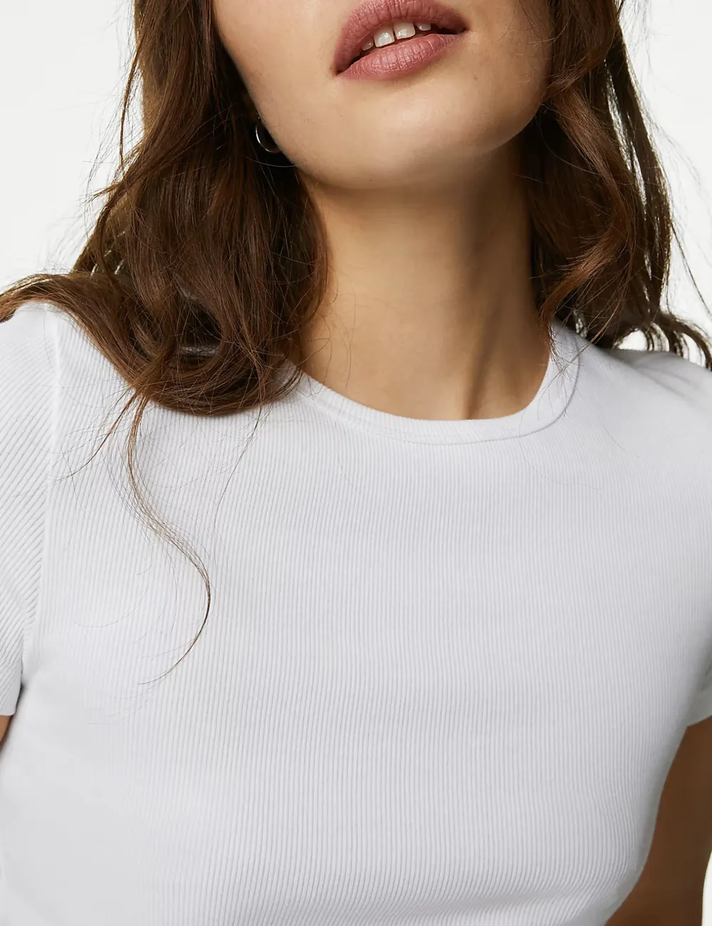 Cotton Rich Slim Ribbed T-Shirts