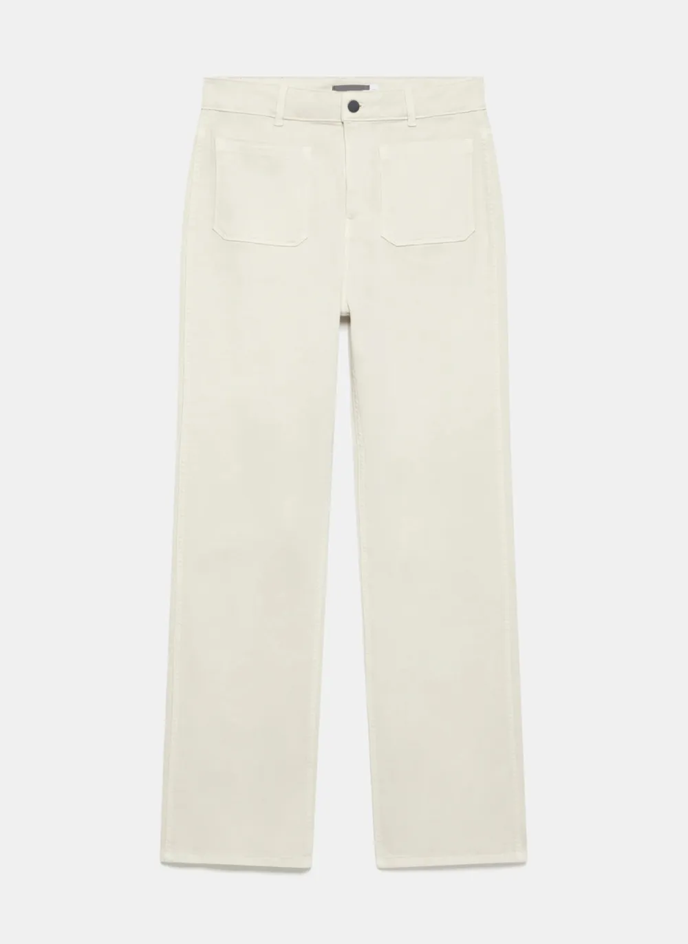 Casual Style Relaxed Straight Patch Pocket Jeans