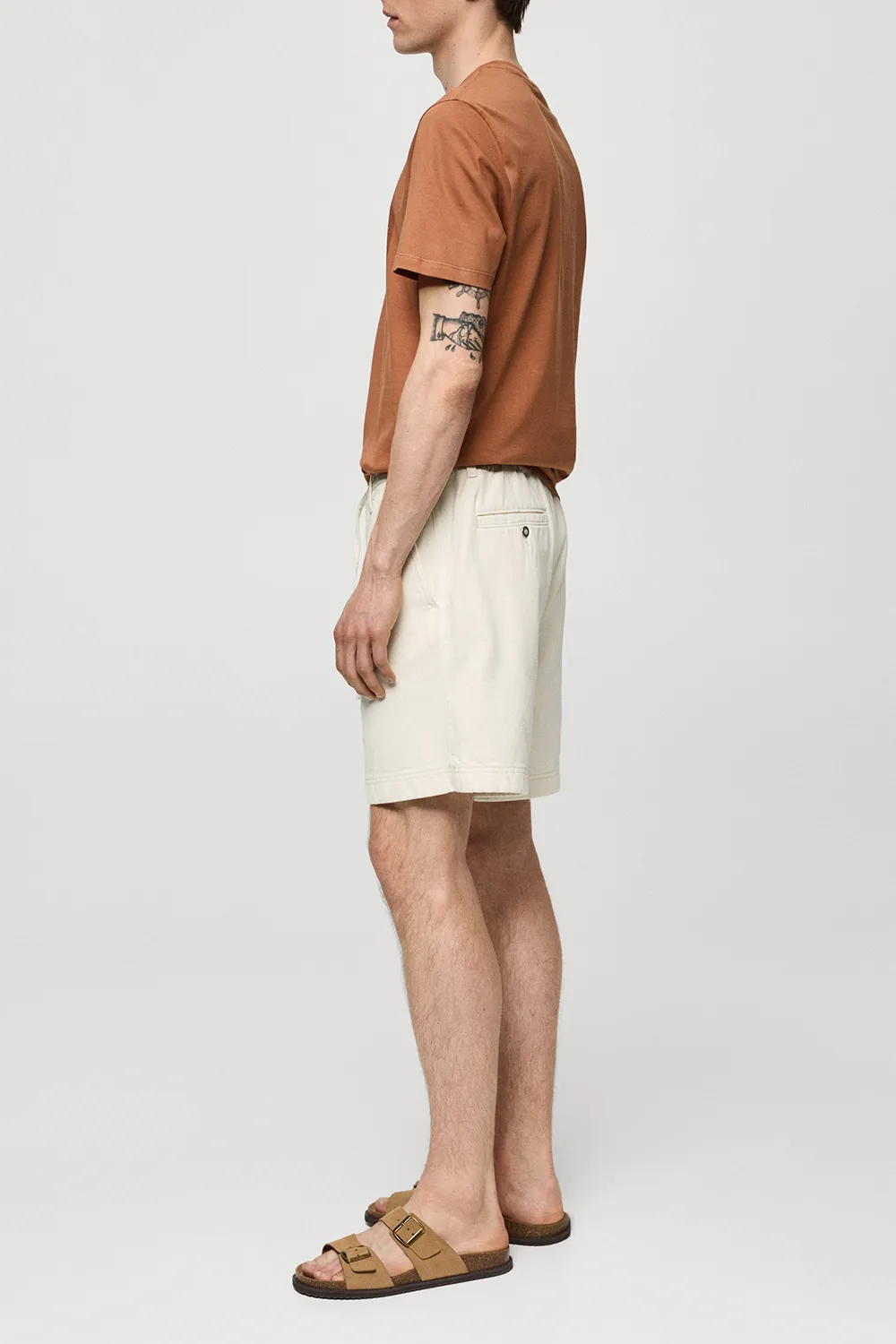 Denim Shorts With Drawstring