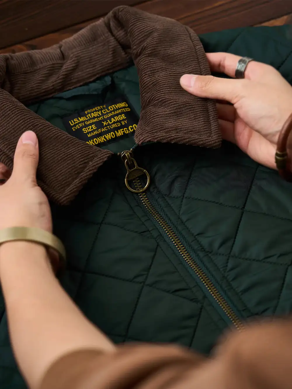 Men'S Corduroy Quilted Field Jacket
