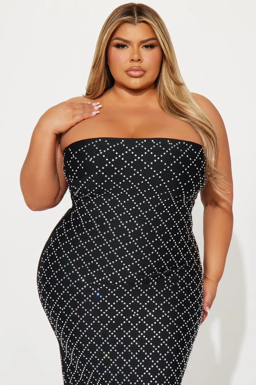 Stella Bandage Midi Dress - Black