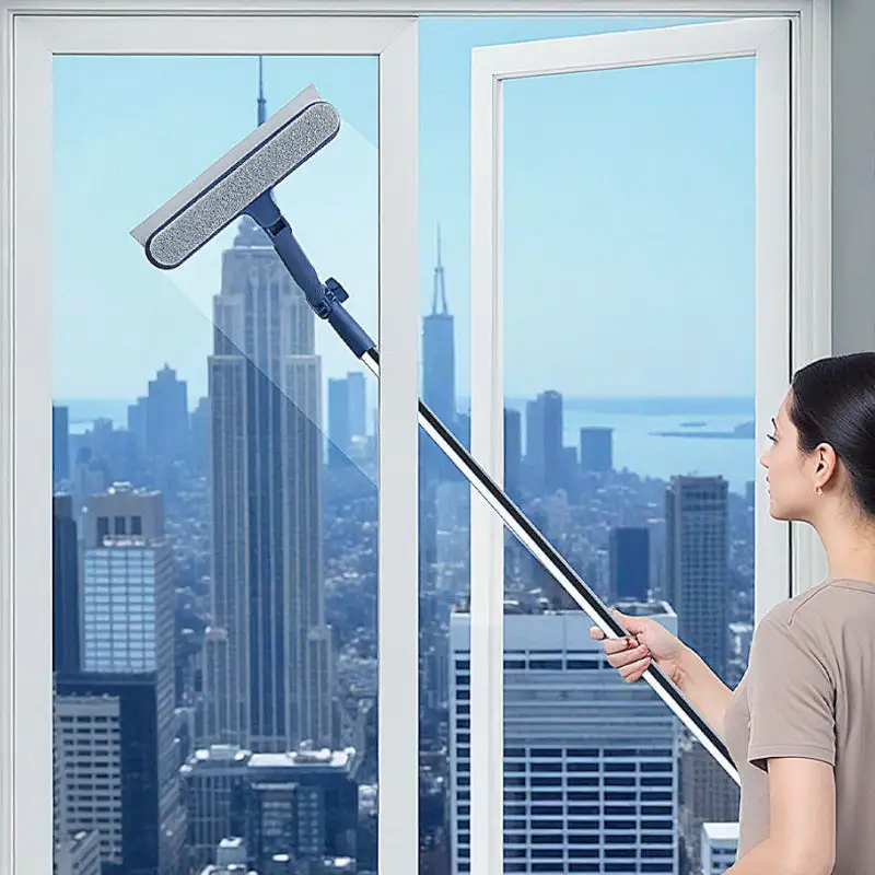 🪟 LIMITED-TIME 50% OFF! ✨ Window Cleaning Squeegee for High-Rise Windows – Streak-Free, Safe Use 🧽