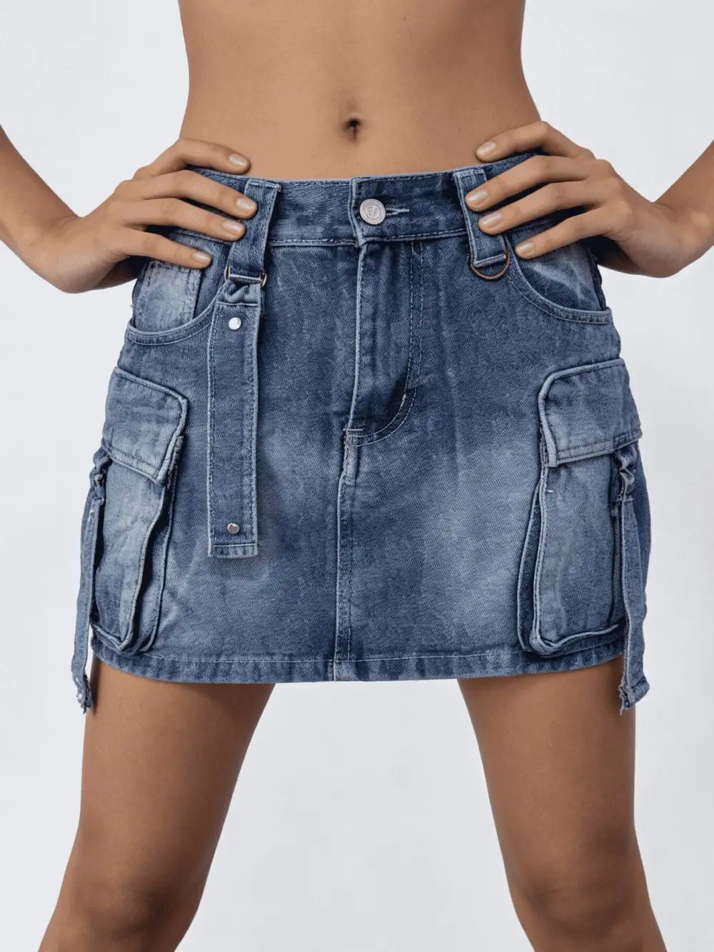 Denim Washed Skirt