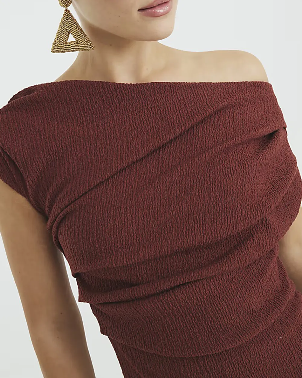 Cotton-Feel Skin-Friendly Off-Shoulder Design Women'S Short-Sleeved