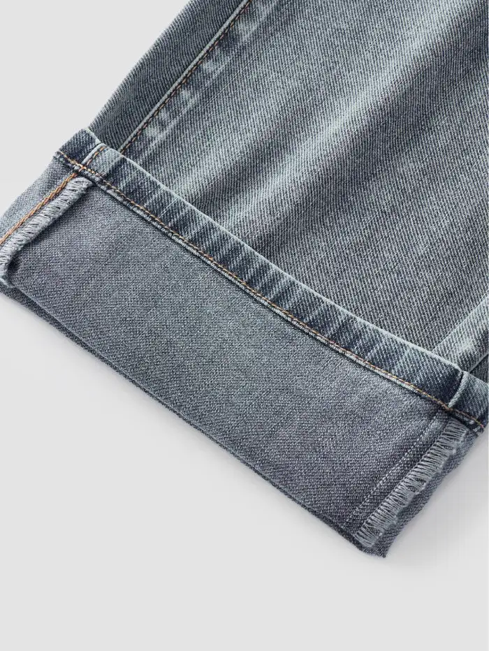Men's Wide-leg Laidback Denim Pants