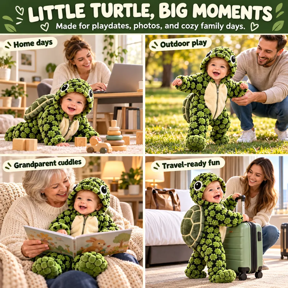 Knitted Turtle Outfit Set