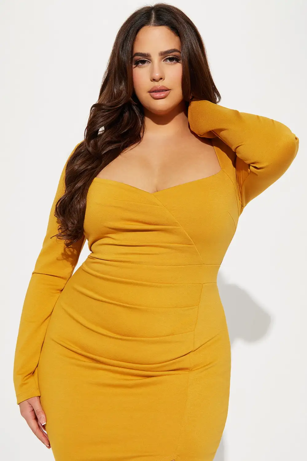 Big Promotion Midi Dress - Mustard