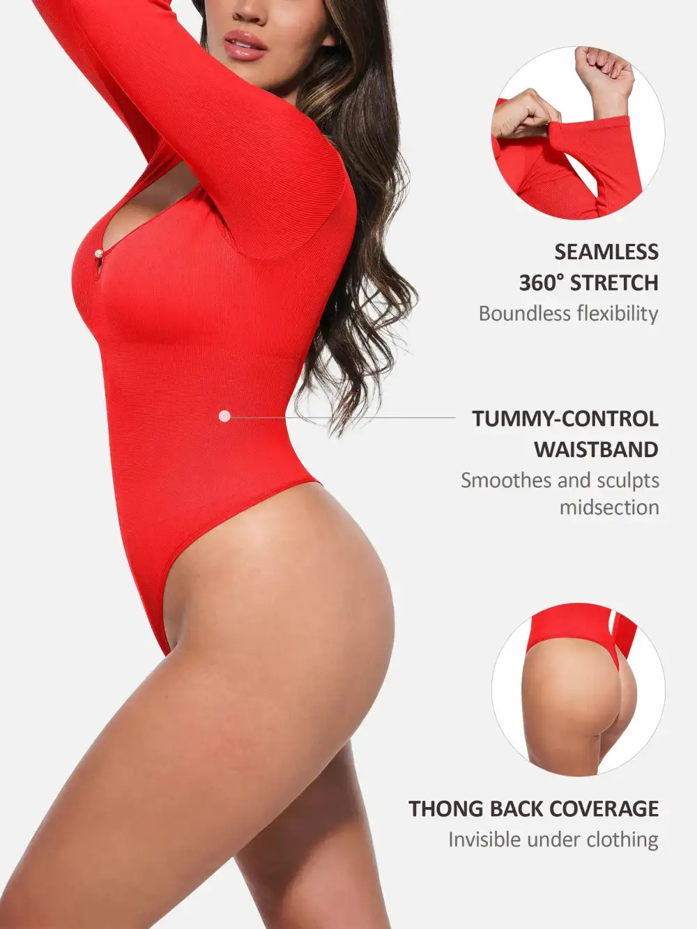 Seamless Ribbed Shaping Bodysuit