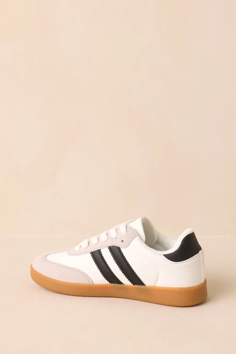 Softened Faux Leather Leather Sneakers