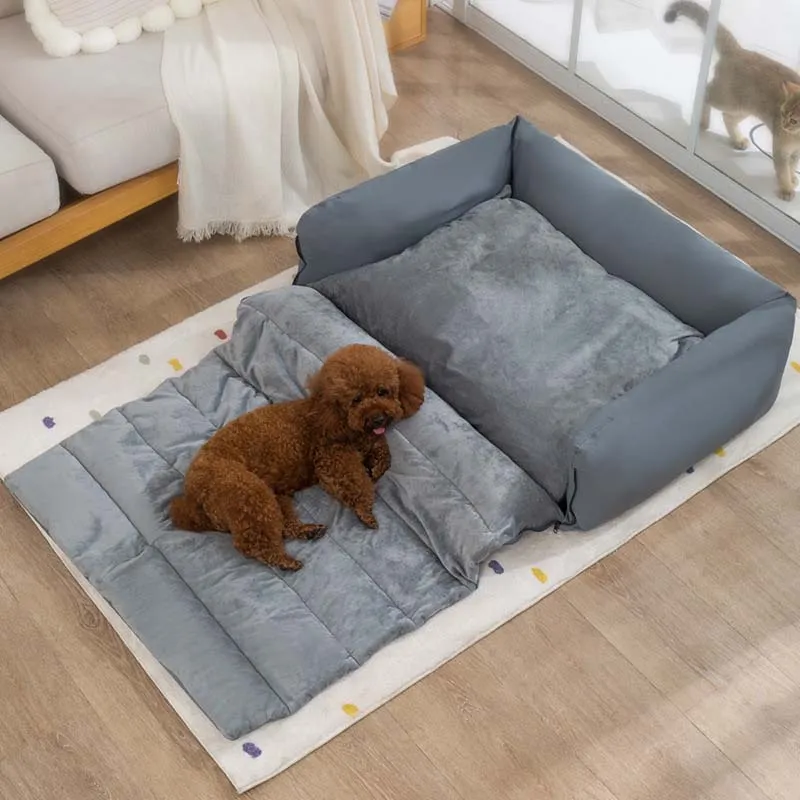 2 in 1 Warm Cozy Covered Cat & Dog Bed