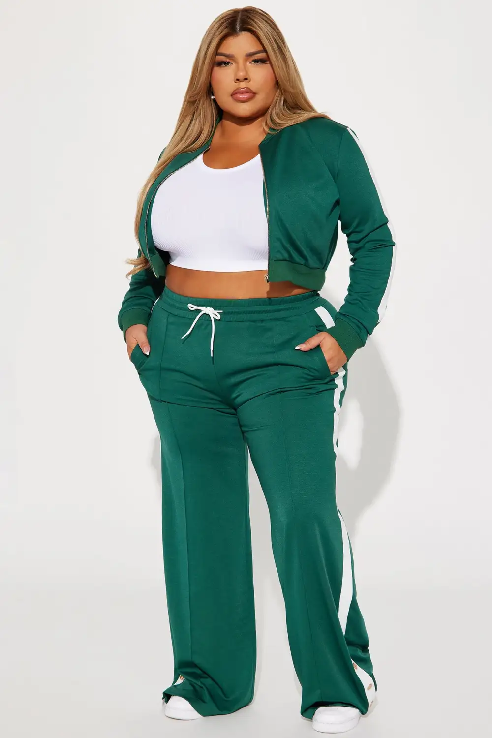 Hanging Out Later Pant Set - Hunter