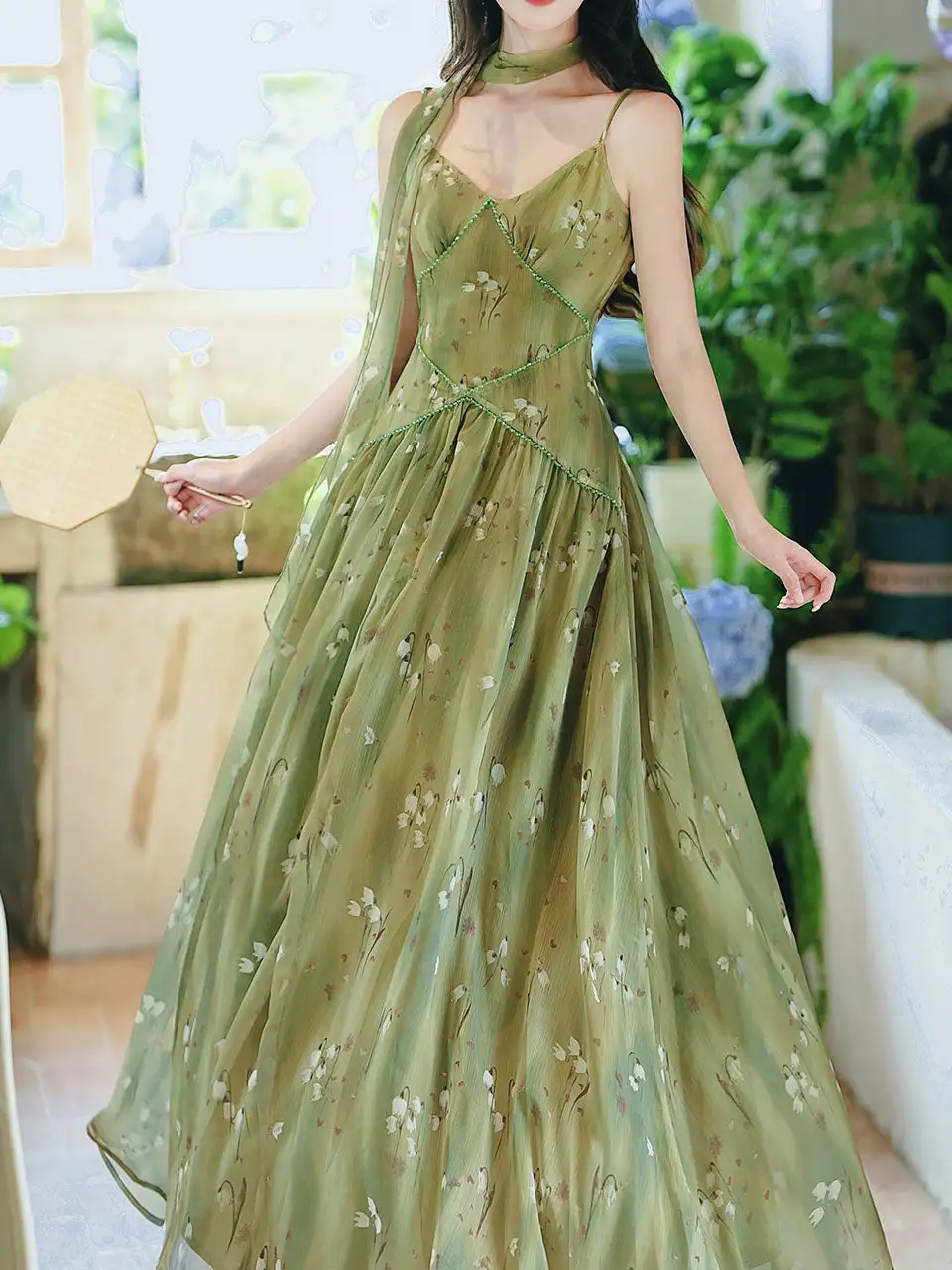 Floral Chiffon Maxi Dress