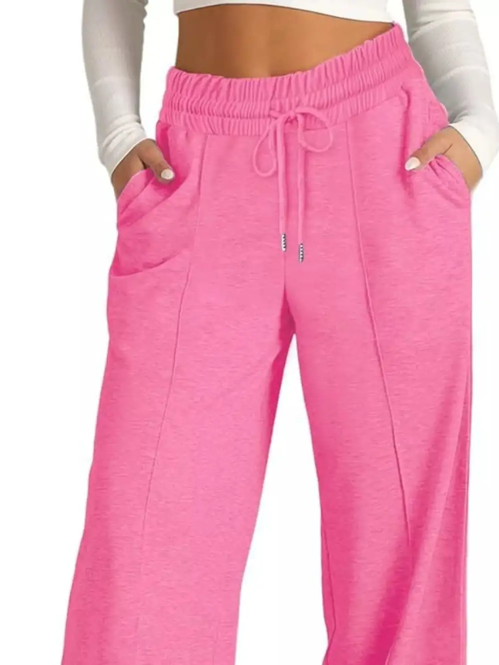 Easygoing Wide Leg Drawstring Pants