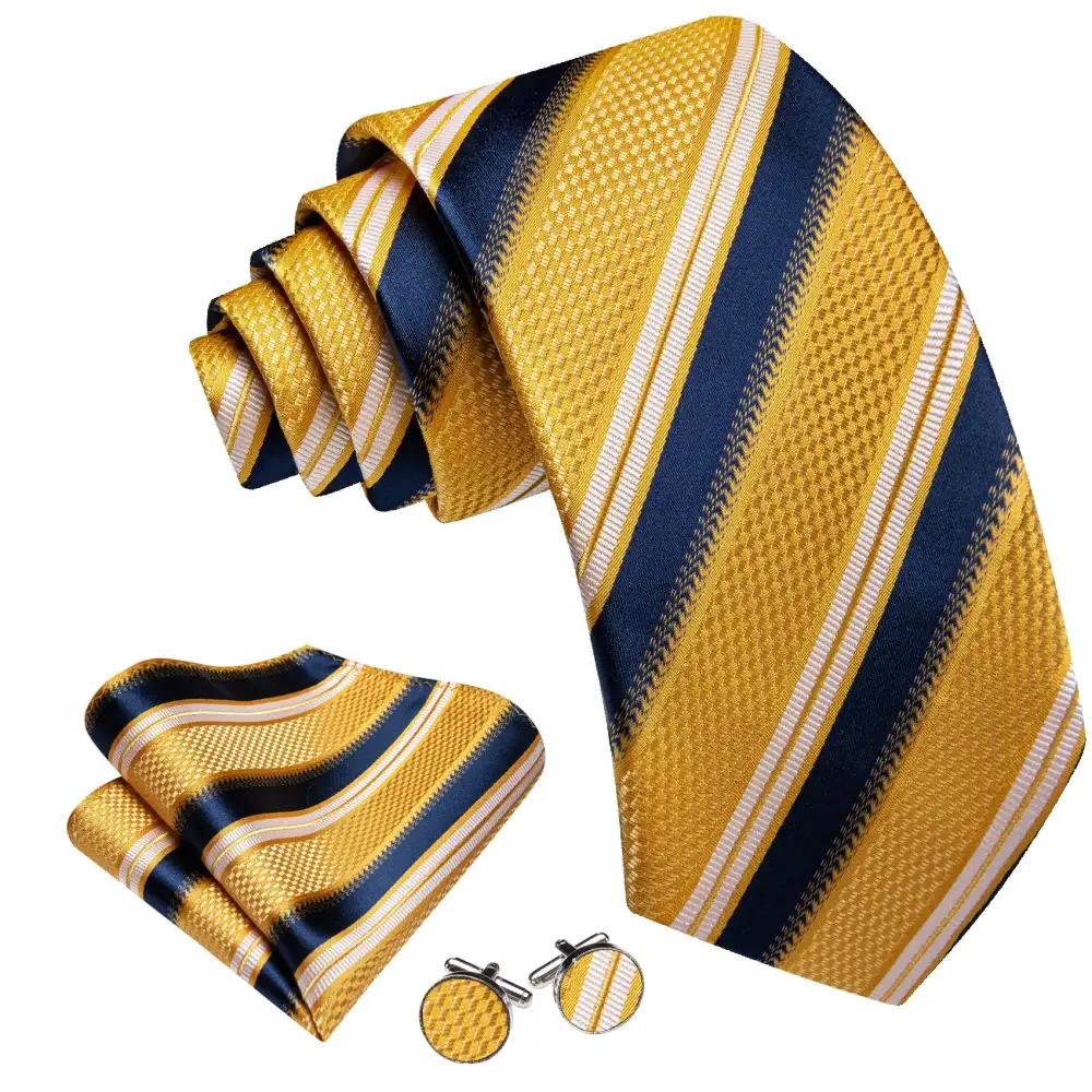 Tailored Striped Silk Necktie Set