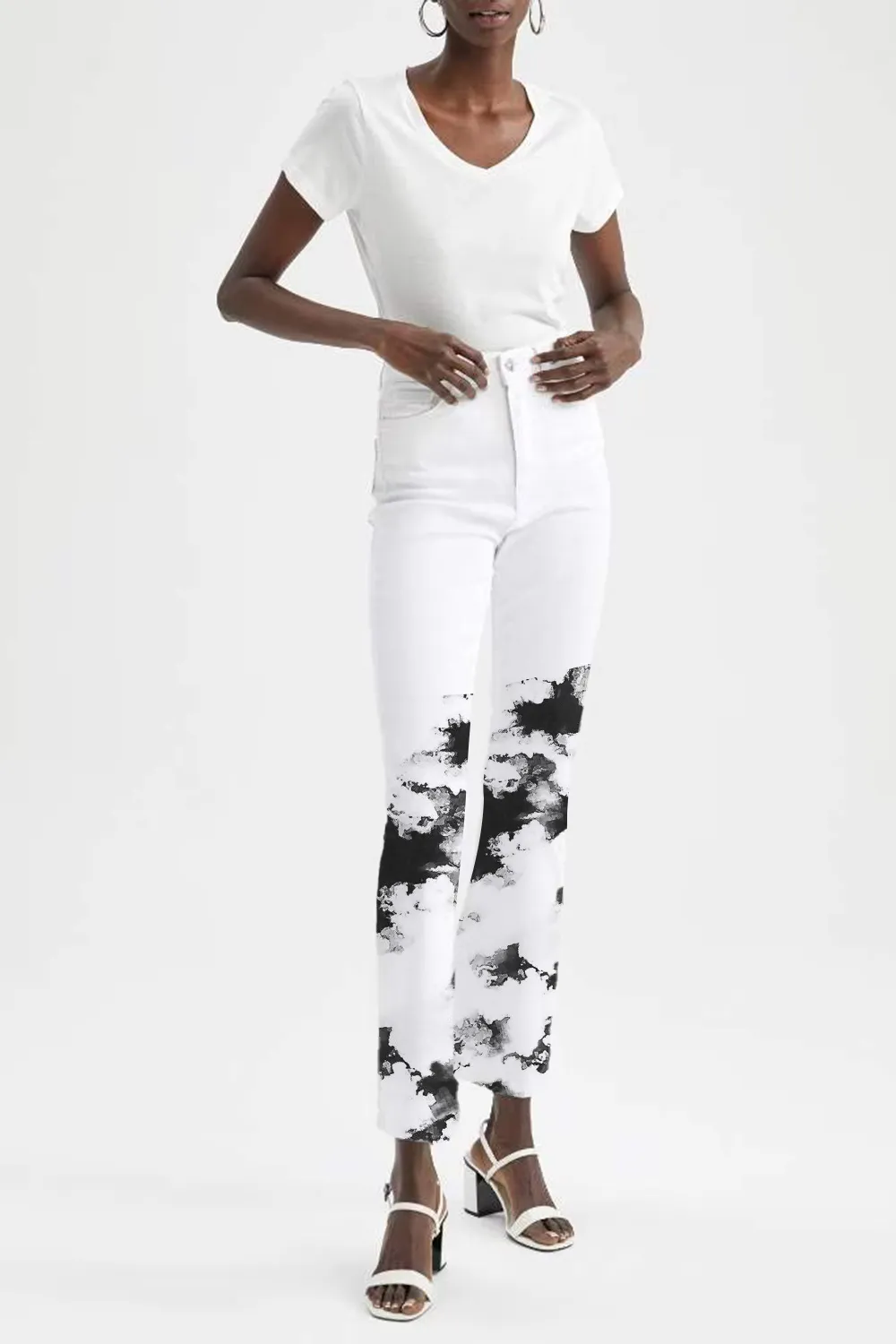 Tie Dye Straight Leg Pants