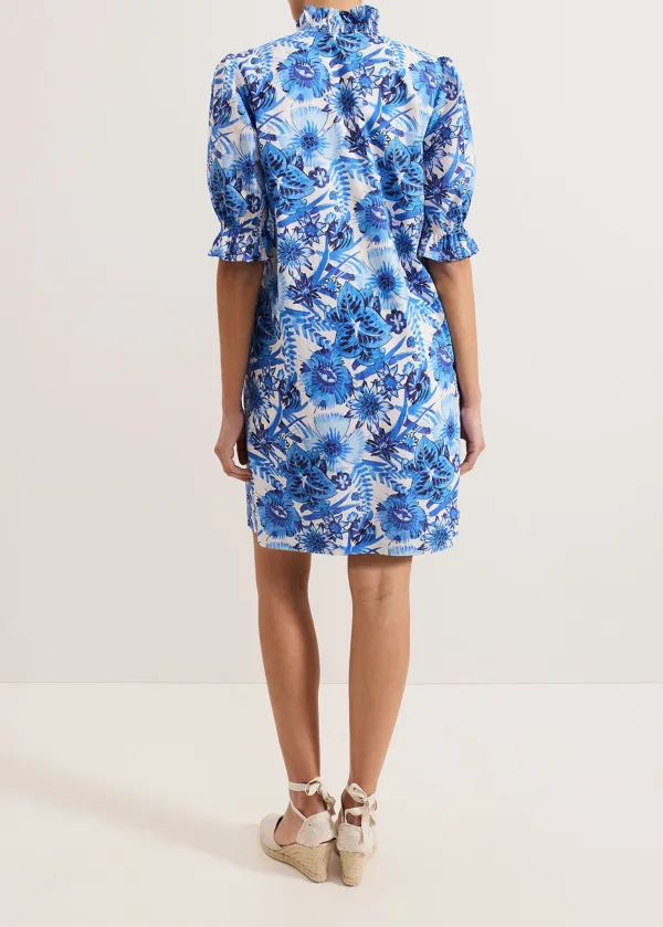 Cotton Romantic Floral Short Dress