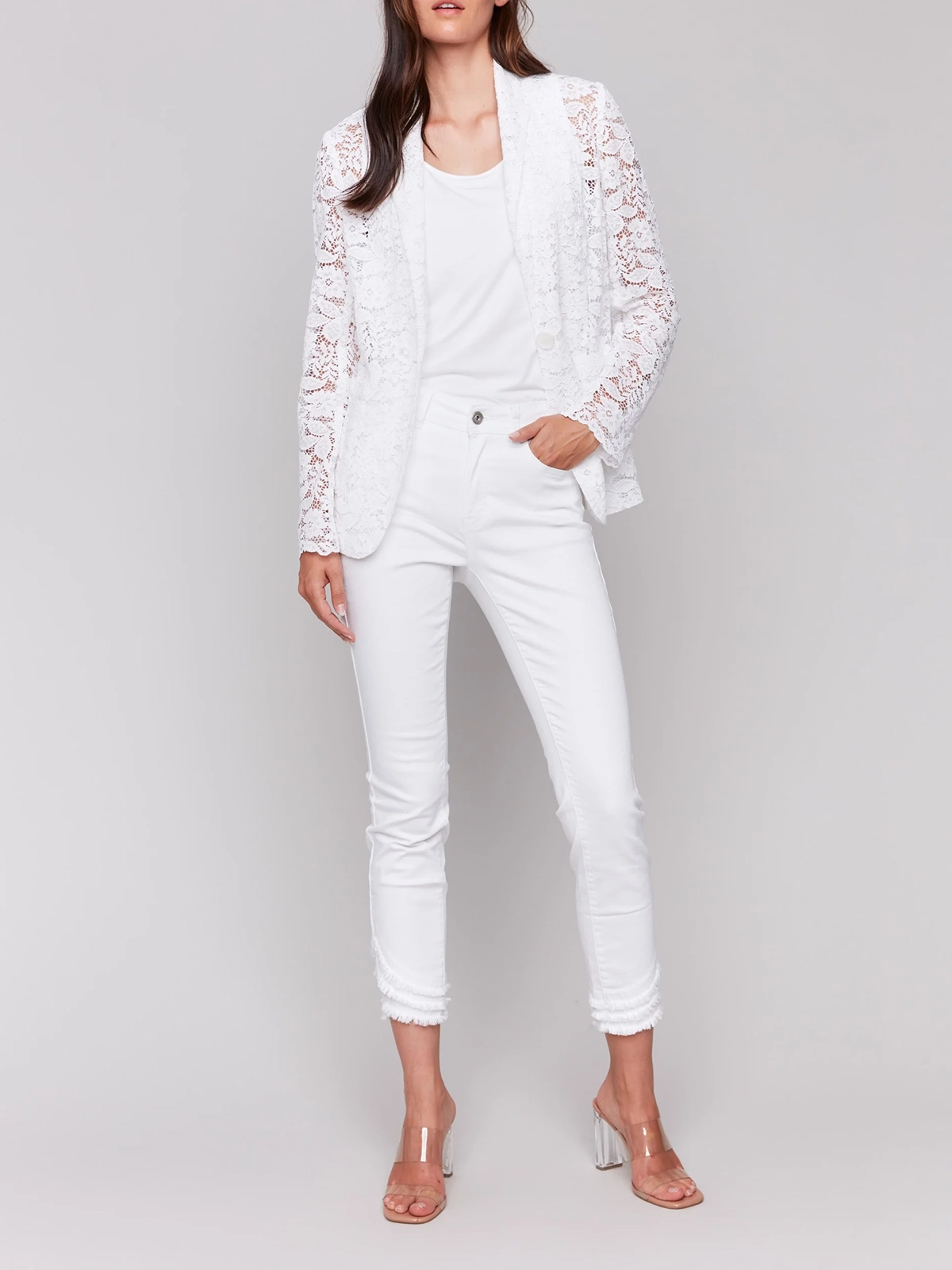 Fashionable Design Hollow Lace Suit Jacket