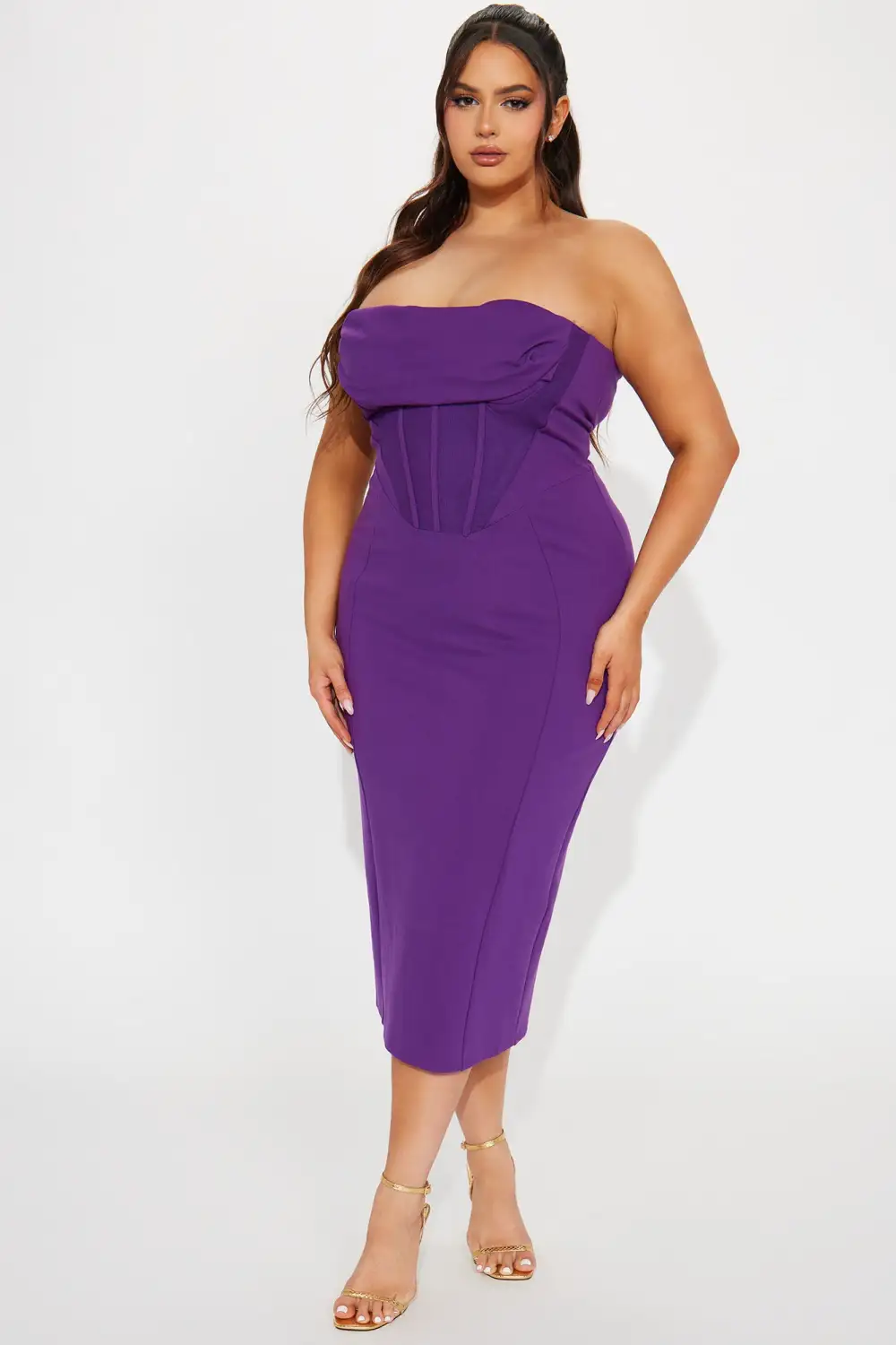 Girlfriend Material Midi Dress - Purple