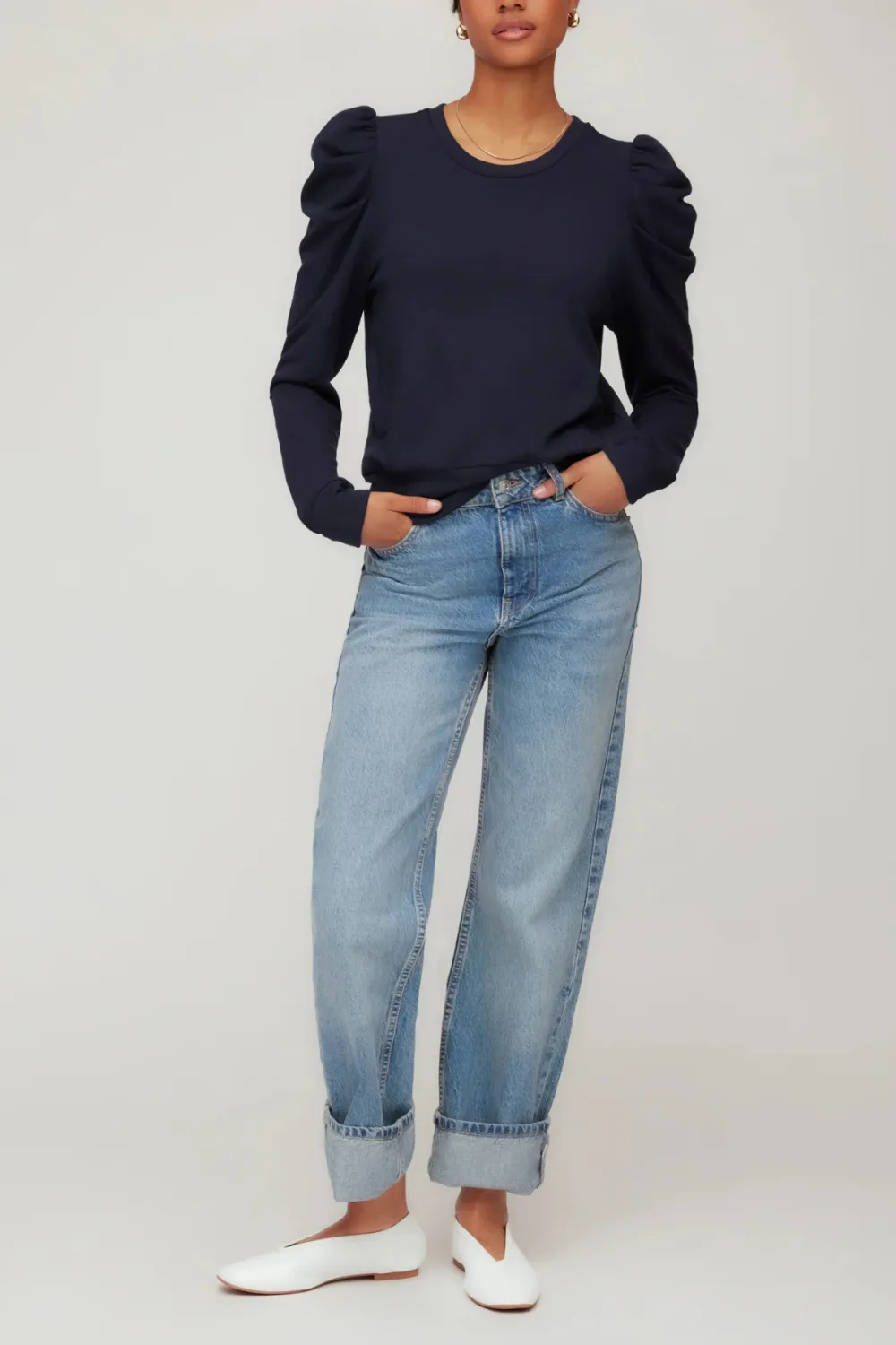 Puff Long Sleeve Cotton Top