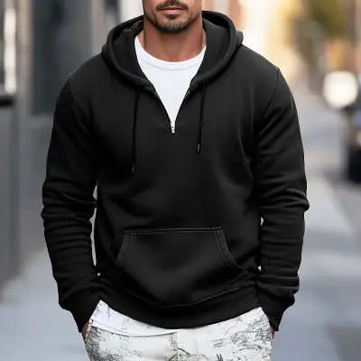 Layered Zip Front Hoodie
